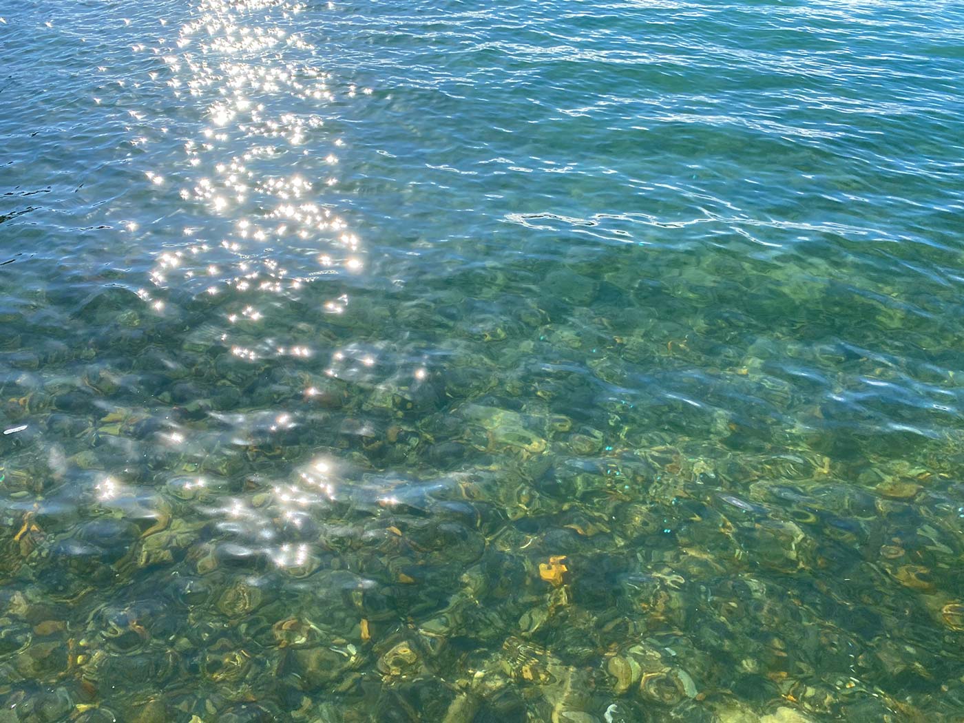 Image of water with sunlight sparkling